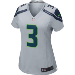 Women's Seattle Seahawks Russell Wilson Nike Gray Game Jersey