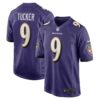 Men's Baltimore Ravens Justin Tucker Nike Purple Game Player Jersey