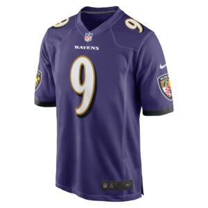 Men's Baltimore Ravens Justin Tucker Nike Purple Game Player Jersey