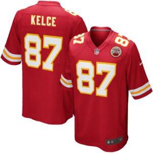 Men's Kansas City Chiefs Travis Kelce Nike Red Team Game Jersey