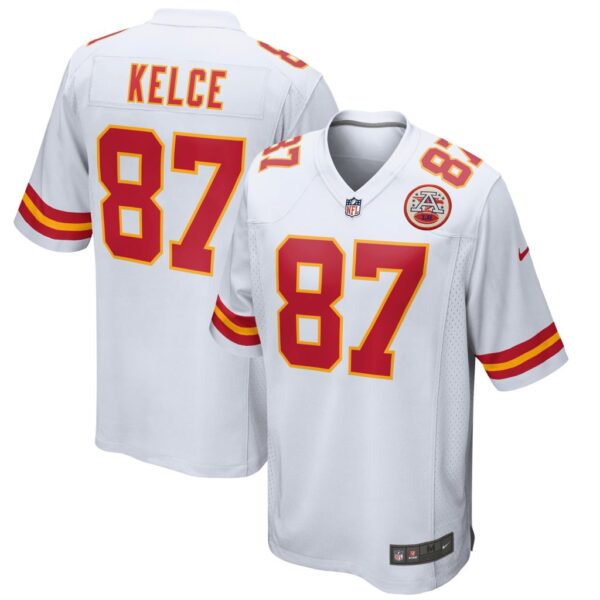 Men's Kansas City Chiefs Travis Kelce Nike White Game Jersey