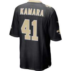 Men's New Orleans Saints Alvin Kamara Nike Black Game Player Jersey