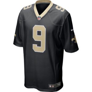 Men's New Orleans Saints Drew Brees Nike Black Team Color Game Jersey