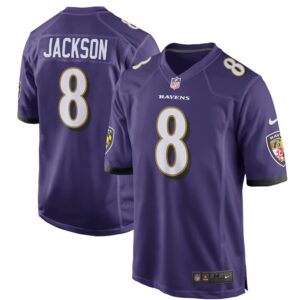 Men's Baltimore Ravens Lamar Jackson Nike Purple Game Player Jersey