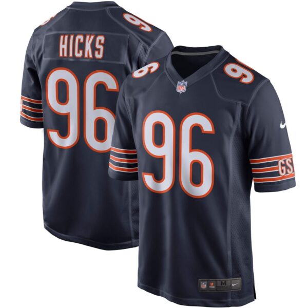 Men's Chicago Bears Akiem Hicks Nike Navy Player Game Jersey