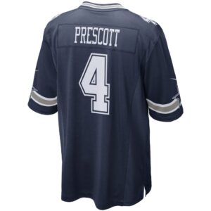 Men's Dallas Cowboys Dak Prescott Nike Navy Game Team Jersey