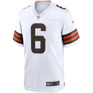 Men's Cleveland Browns Baker Mayfield Nike White Player Game Jersey