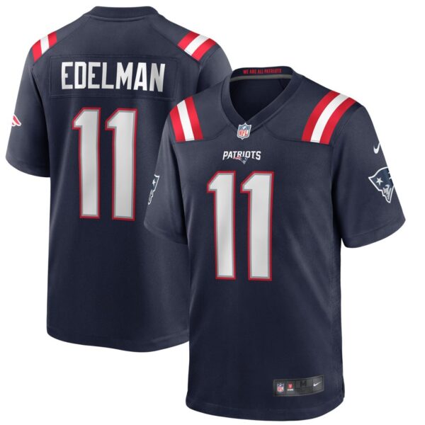 Men's New England Patriots Julian Edelman Nike Navy Game Jersey