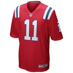 Men's New England Patriots Julian Edelman Nike Red Alternate Game Jersey