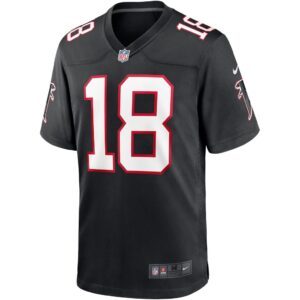 Men's Atlanta Falcons Calvin Ridley Nike Black Throwback Game Jersey