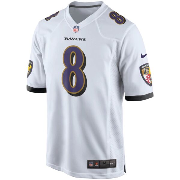 Men's Baltimore Ravens Lamar Jackson Nike White Player Game Jersey