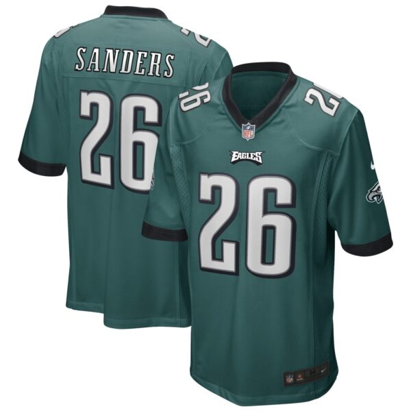 Men's Philadelphia Eagles Miles Sanders Nike Midnight Green Game Player Jersey