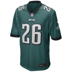 Men's Philadelphia Eagles Miles Sanders Nike Midnight Green Game Player Jersey