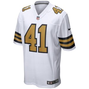 Men's New Orleans Saints Alvin Kamara Nike White Alternate Game Jersey