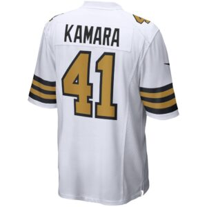 Men's New Orleans Saints Alvin Kamara Nike White Alternate Game Jersey