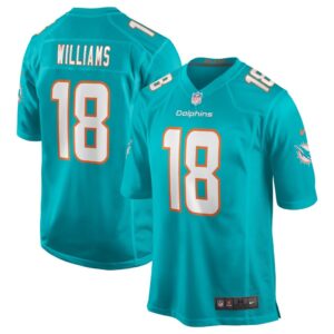 Men's Miami Dolphins Preston Williams Nike Aqua Game Jersey