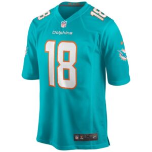 Men's Miami Dolphins Preston Williams Nike Aqua Game Jersey