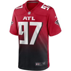 Men's Atlanta Falcons Grady Jarrett Nike Red 2nd Alternate Game Jersey