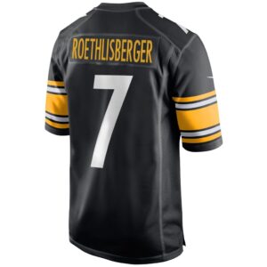 Men's Pittsburgh Steelers Ben Roethlisberger Nike Black Team Game Jersey