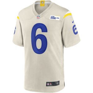 Men's Los Angeles Rams Johnny Hekker Nike Bone Game Jersey