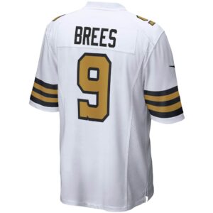 Men's New Orleans Saints Drew Brees Nike White Alternate Game Jersey