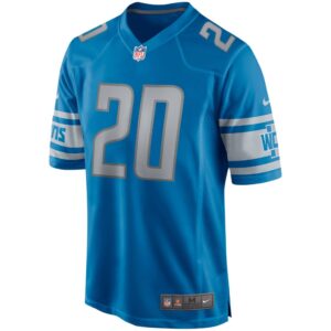 Men's Detroit Lions Barry Sanders Nike Blue Game Retired Player Jersey