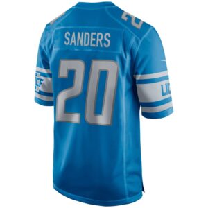 Men's Detroit Lions Barry Sanders Nike Blue Game Retired Player Jersey