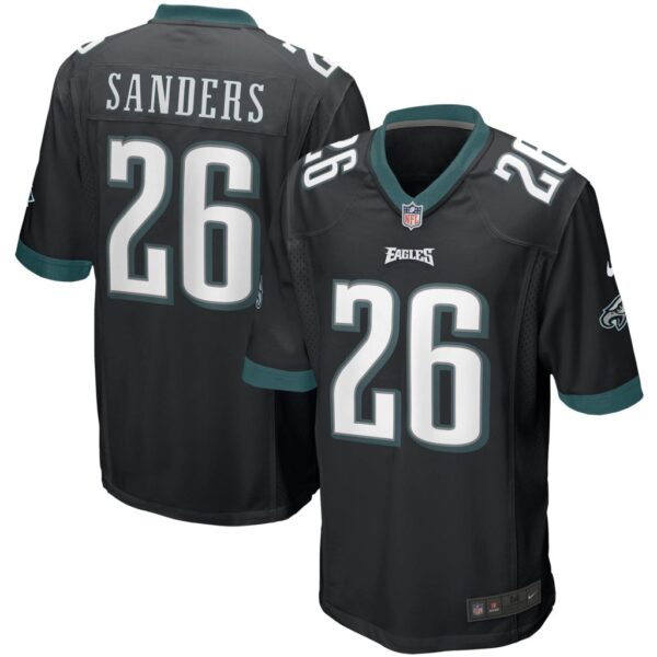 Men's Philadelphia Eagles Miles Sanders Nike Black Game Jersey