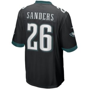 Men's Philadelphia Eagles Miles Sanders Nike Black Game Jersey