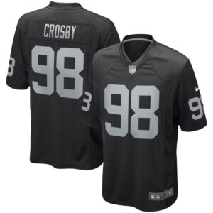 Men's Las Vegas Raiders Maxx Crosby Nike Black Game Player Jersey