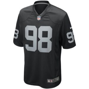 Men's Las Vegas Raiders Maxx Crosby Nike Black Game Player Jersey