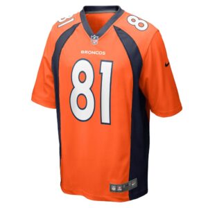 Men's Denver Broncos Tim Patrick Nike Orange Game Jersey