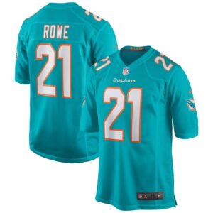 Men's Miami Dolphins Eric Rowe Nike Aqua Game Jersey