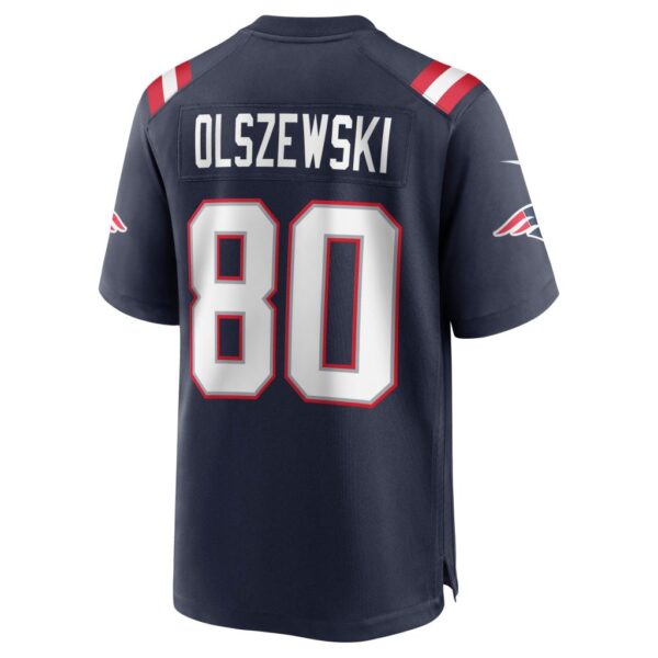 Men's New England Patriots Gunner Olszewski Nike Navy Game Jersey