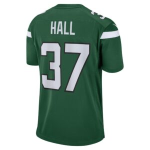 Men's New York Jets Bryce Hall Nike Gotham Green Game Jersey