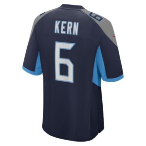 Men's Tennessee Titans Brett Kern Nike Navy Game Jersey