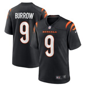 Men's Cincinnati Bengals Joe Burrow Nike Black Game Jersey