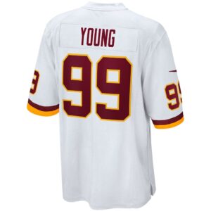 Men's Washington Football Team Chase Young Nike White Player Game Jersey