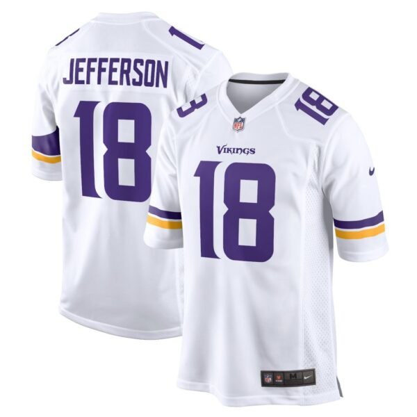 Men's Minnesota Vikings Justin Jefferson Nike White Game Jersey