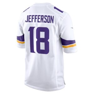 Men's Minnesota Vikings Justin Jefferson Nike White Game Jersey