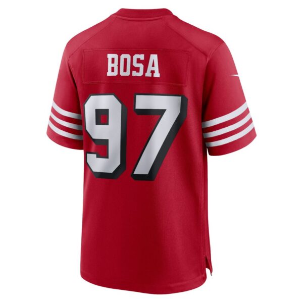 Men's San Francisco 49ers Nick Bosa Nike Scarlet 75th Anniversary Alternate Game Player Jersey