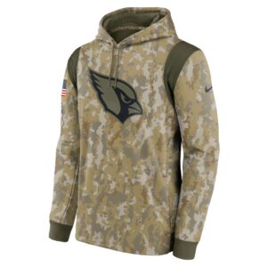 Men's Arizona Cardinals Nike Camo 2021 Salute To Service Therma Performance Pullover Hoodie