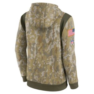 Men's San Francisco 49ers Nike Camo 2021 Salute To Service Therma Performance Pullover Hoodie