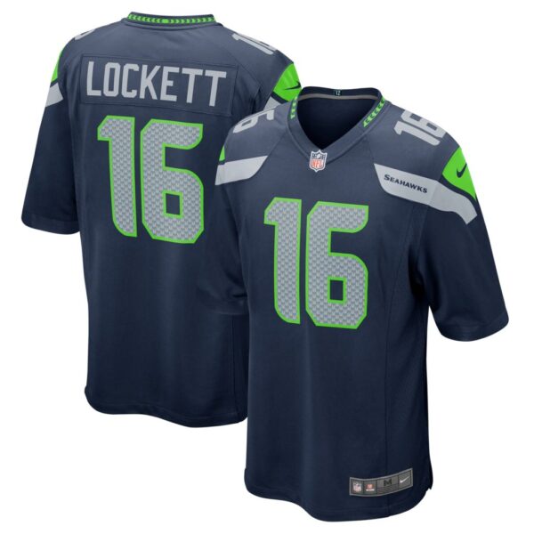 Men's Seattle Seahawks Tyler Lockett Nike College Navy Game Team Jersey