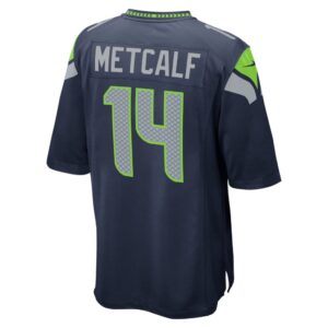 Men's Seattle Seahawks DK Metcalf Nike College Navy Game Team Jersey