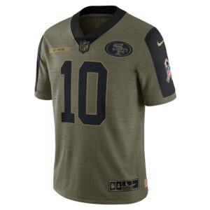 Men's San Francisco 49ers Jimmy Garoppolo Nike Olive 2021 Salute To Service Limited Player Jersey