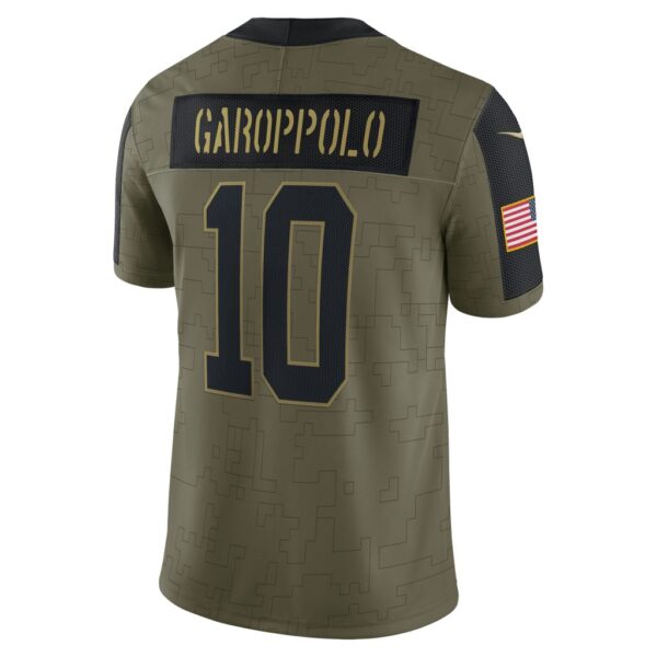 Men's San Francisco 49ers Jimmy Garoppolo Nike Olive 2021 Salute To Service Limited Player Jersey