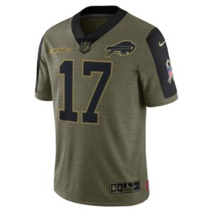 Men's Buffalo Bills Josh Allen Nike Olive 2021 Salute To Service Limited Player Jersey