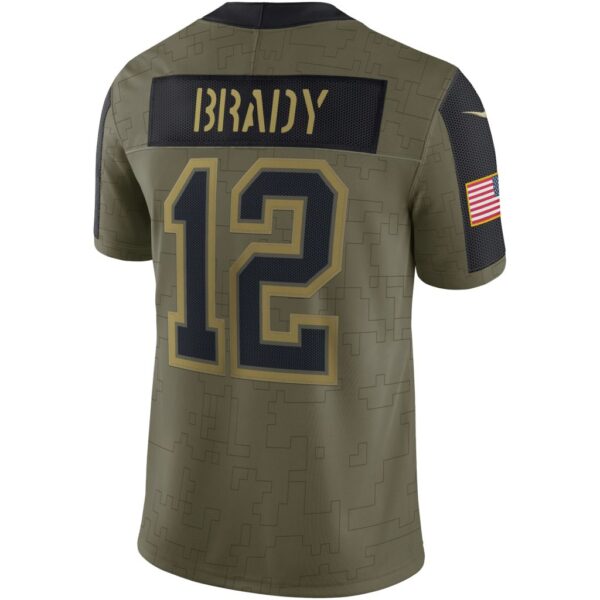 Men's Tampa Bay Buccaneers Tom Brady Nike Olive 2021 Salute To Service Limited Player Jersey