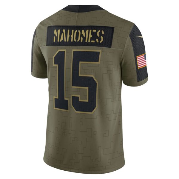 Men's Kansas City Chiefs Patrick Mahomes Nike Olive 2021 Salute To Service Limited Player Jersey